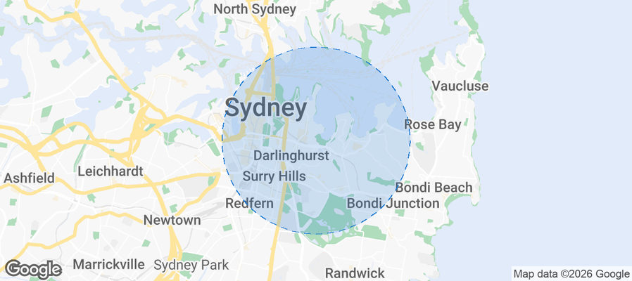 Rushcutters Bay Airbnb map